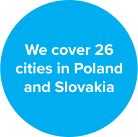ProRelo serves clients in over 20 cities in Poland and Slovakia